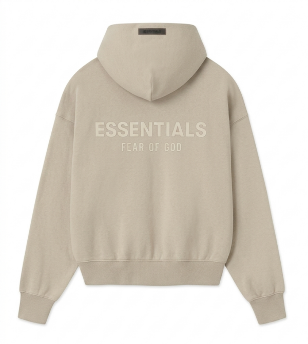 Fear of God ESSENTIALS Oatmeal Ash Zip Hoodie