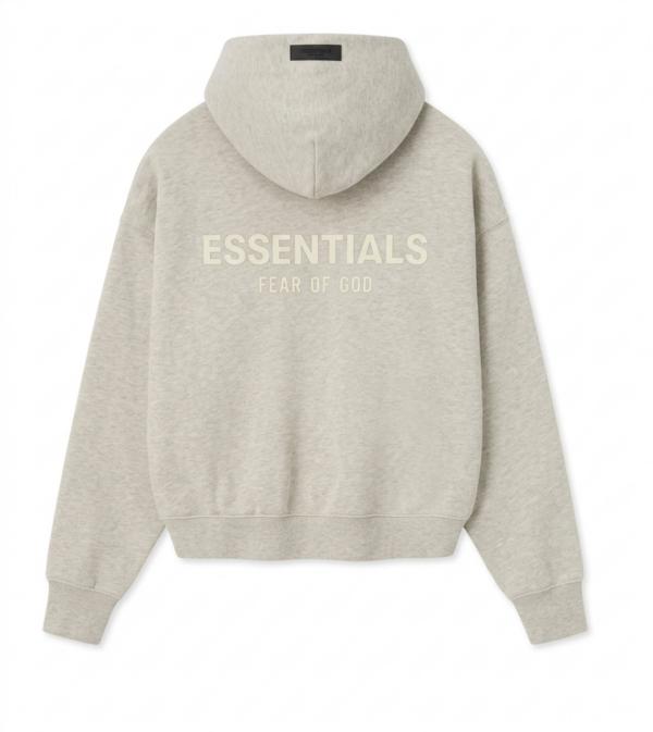 Fear of God ESSENTIALS Heather Gray Zip Hoodie